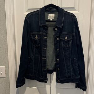 Torrid dark Denim Jacket with Button Accents